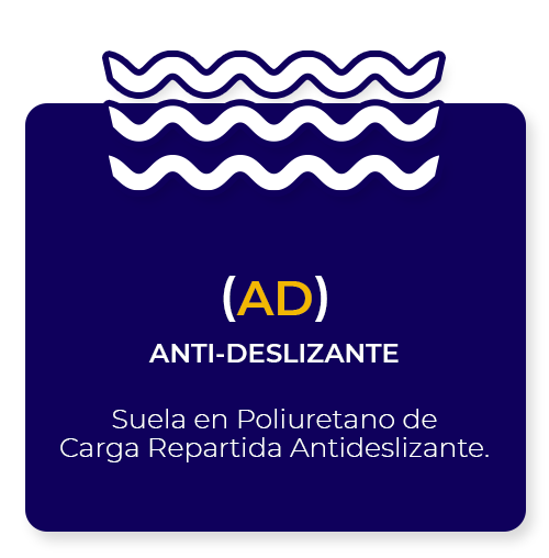 (AD) Suela en Poliuretano de Carga Repartida Antideslizante